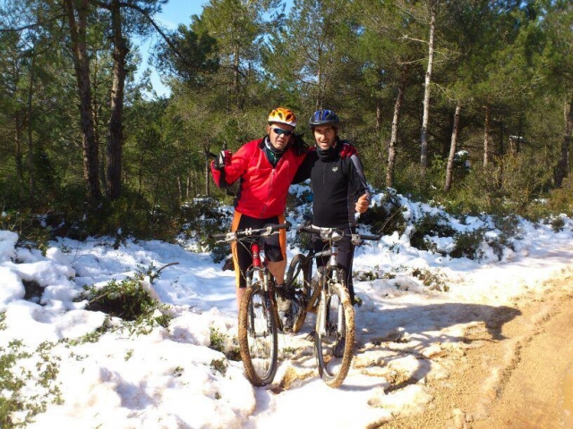  con la bici anche se nevica 